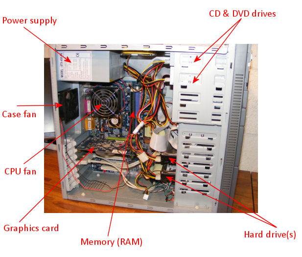 What it looks like inside a computer